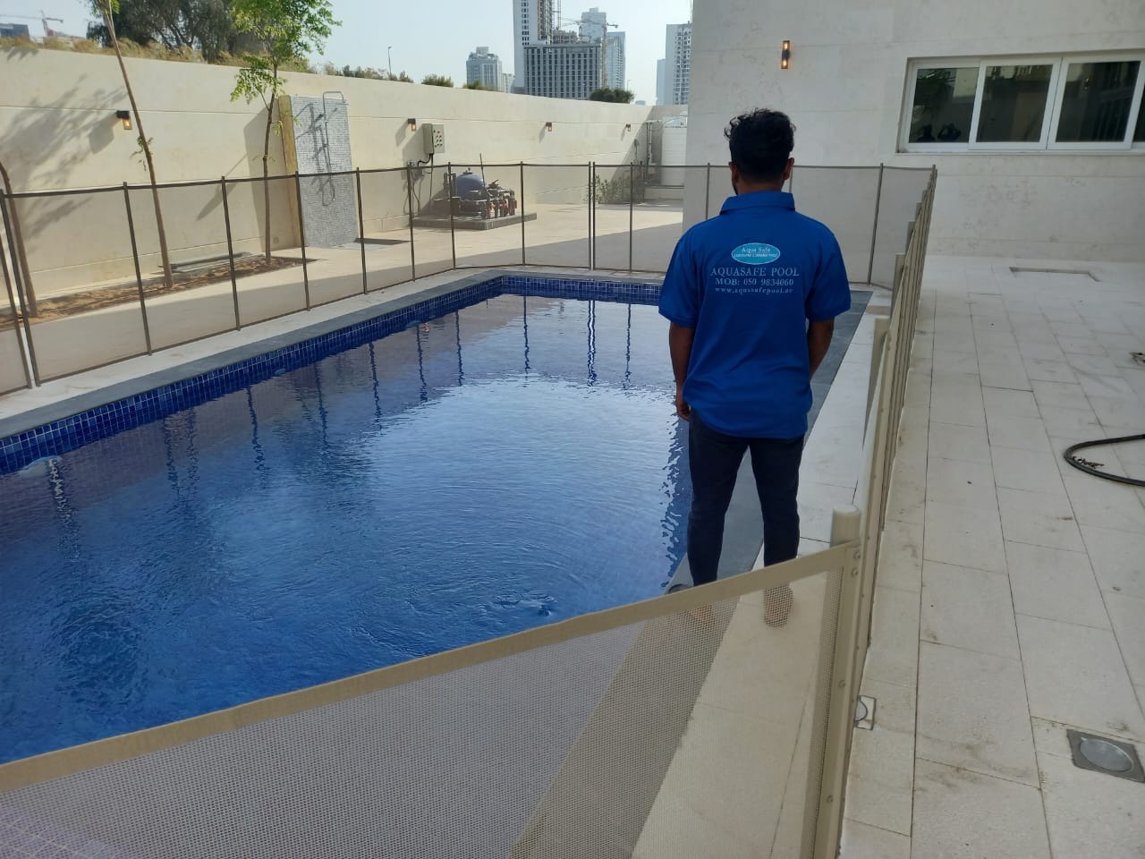 Pool maintenance work by Aqua Safe